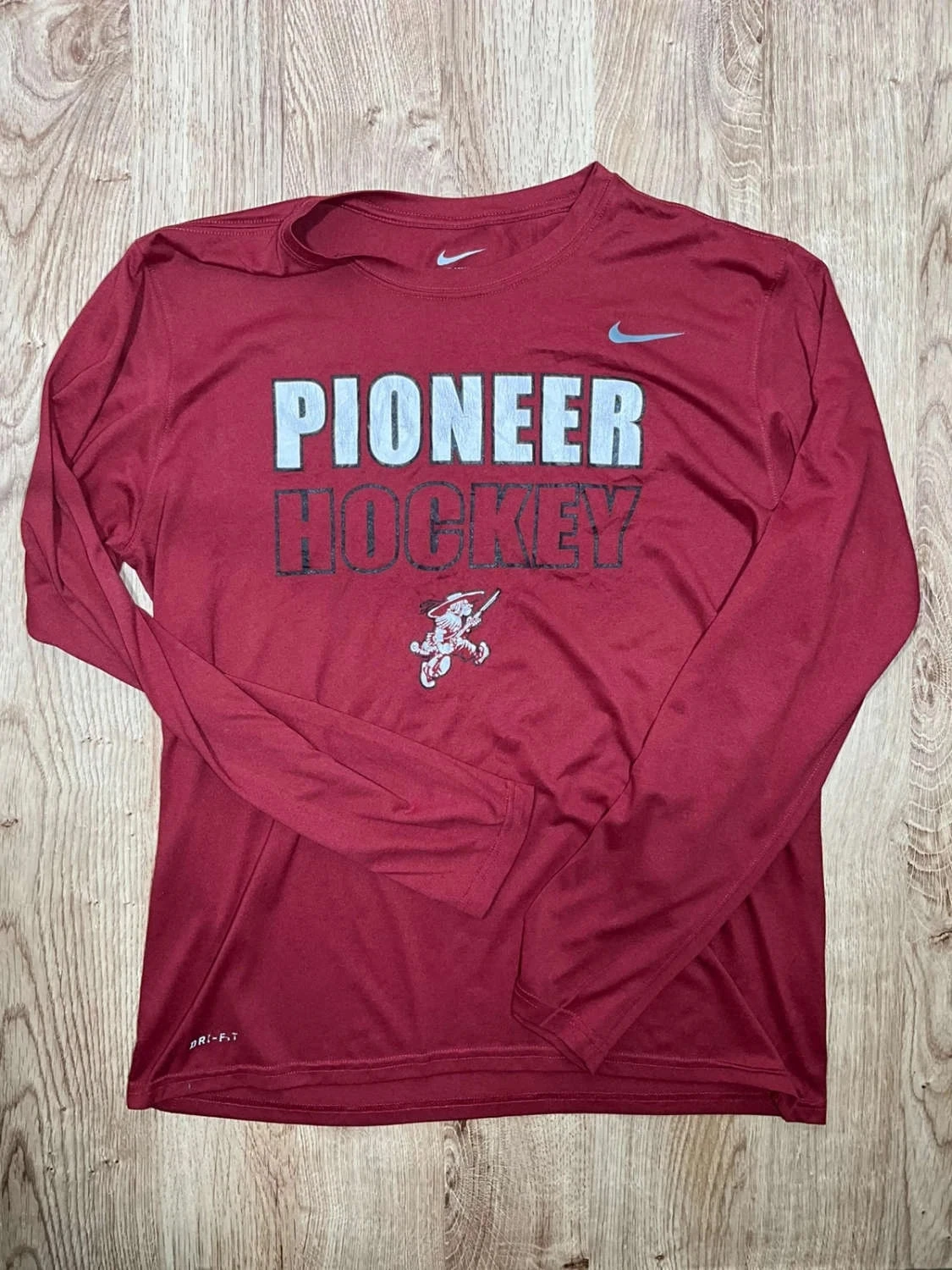 T-shirt Manches Longues Nike Dri-Fit Pioneer Hockey Homme L Bordeaux – photo 2